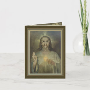 Beautiful Sacred Heart of Jesus Greeting Card