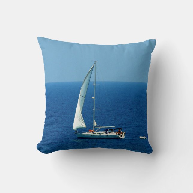 Beautiful Sailboat Cushion (Front)