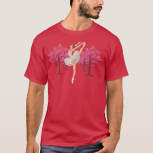 Beautiful Sakura Cherry Blossom En Pointe Ballerin T-Shirt