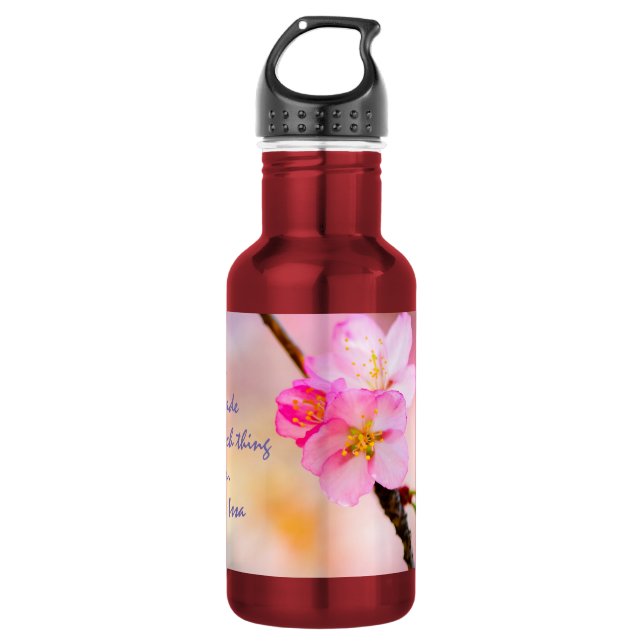 Beautiful Sakura Cherry Blossoms 532 Ml Water Bottle (Front)