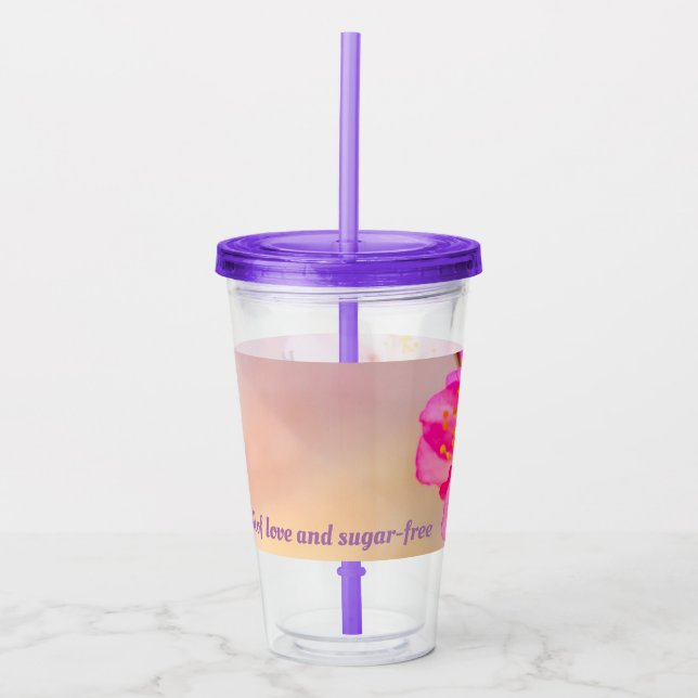 Beautiful Sakura Cherry Blossoms Acrylic Tumbler (Front)