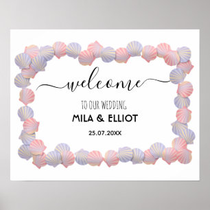 Beautiful salted shells from the sea poster