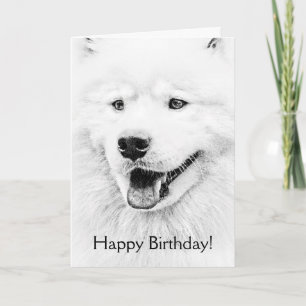 Beautiful Samoyed dog art Card