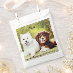 Beautiful Samoyed & English Shepherd Pups Favour Bags