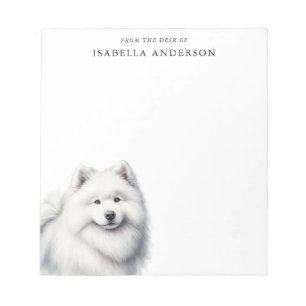 Beautiful Samoyed From The Desk Of Notepad