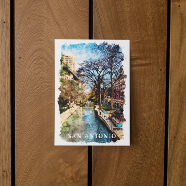 Beautiful San Antonio Texas Vintage City  Postcard (san antonio vintage travel postcard)