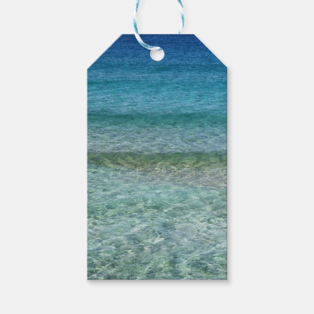 Beautiful Sandy Beach Gift Tags (Front)