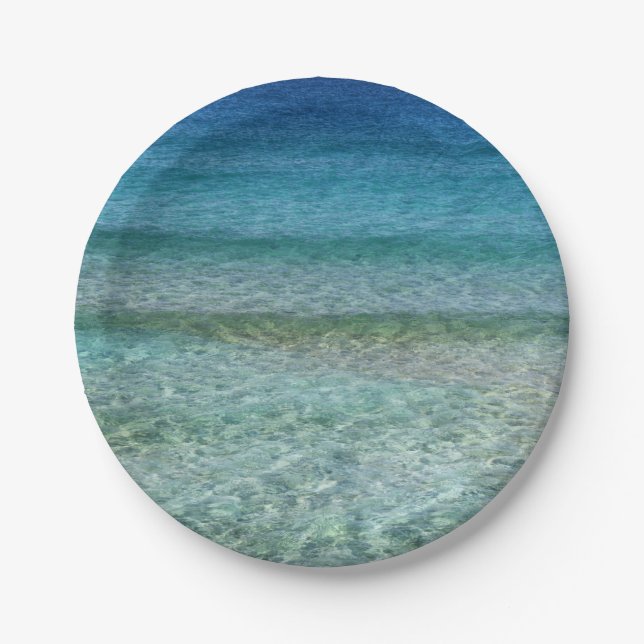 Beautiful Sandy Beach Paper Plate (Front)