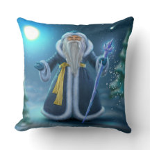 Beautiful Santa Christmas Pillow - See Back