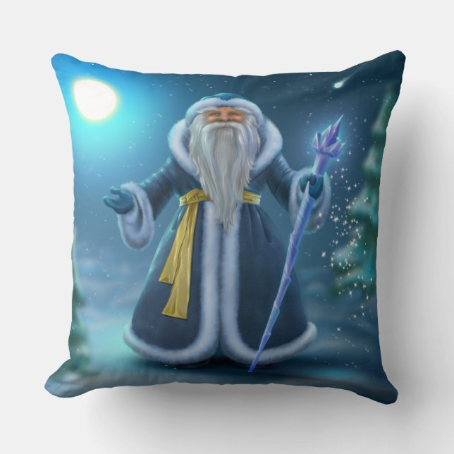Beautiful Santa Christmas Pillow - See Back (Front)