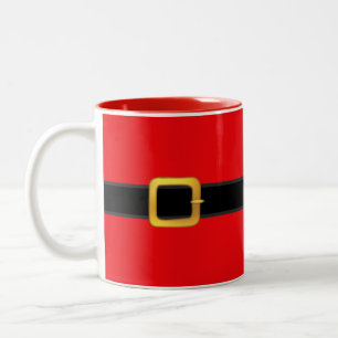 Beautiful Santa Claus Christmas Belt  Two-Tone Coffee Mug