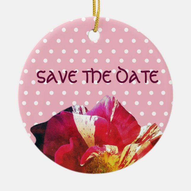 Beautiful Save the date Ornament (Front)