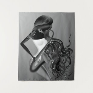 Beautiful Saxophonist Tapestry