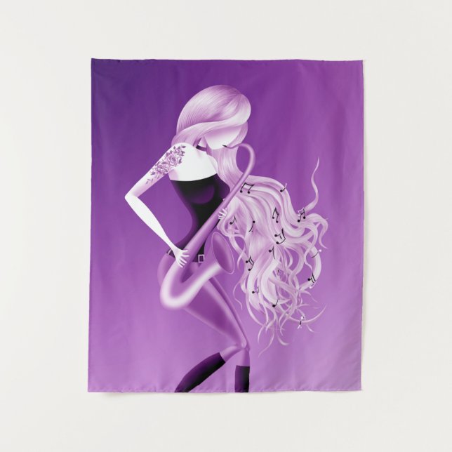 Beautiful Saxophonist  Tapestry (Front)