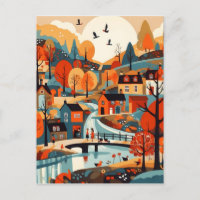 Beautiful Scandi Village Art