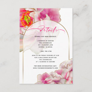 Beautiful Scarlet Peony Floral Details Card