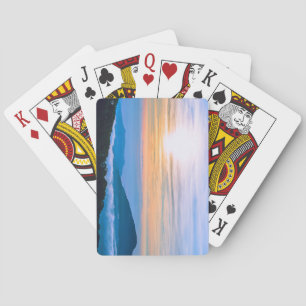 Beautiful Scene of Fog with Mountains Playing Cards