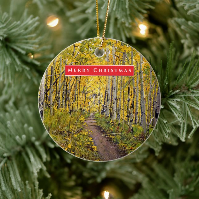 Beautiful Scenic Aspen Tree Grove Ceramic Tree Decoration (Tree)