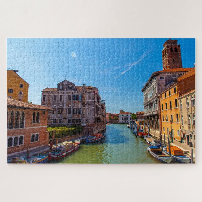 Beautiful scenic canal in Venice, Italy Jigsaw Puzzle (Horizontal)