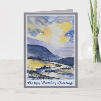 Beautiful Scenic Mountain Men's Birthday Card