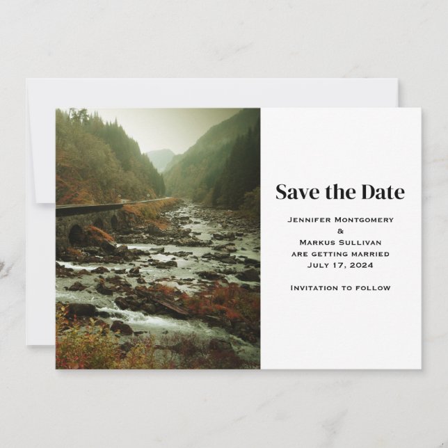 Beautiful Scenic Nature Photo Casual Wedding Save The Date (Front)
