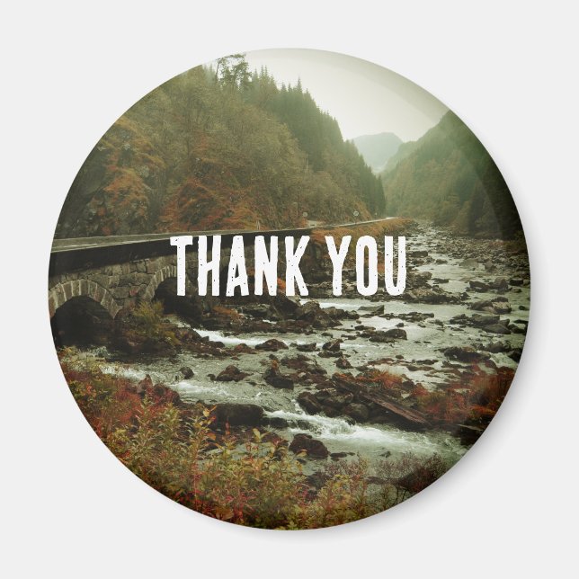 Beautiful Scenic Nature Photo Thank You Magnet (Front)