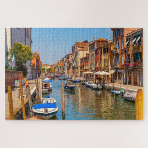Beautiful scenic view of a canal in Venice, Italy Jigsaw Puzzle