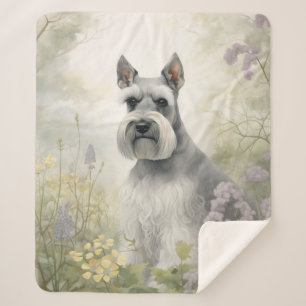 Beautiful Schnauzer Sherpa Blanket
