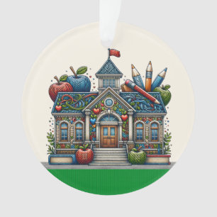 Beautiful School - Teacher - See Back Ornament