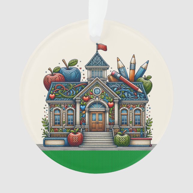 Beautiful School - Teacher - See Back Ornament (Front)