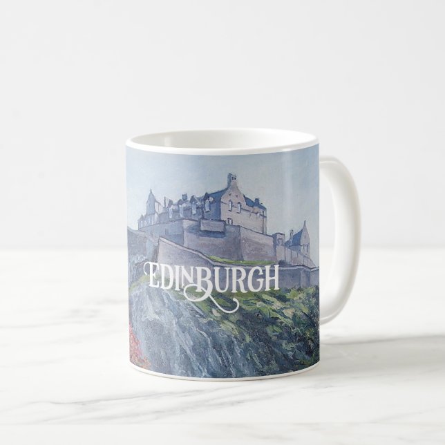 Beautiful Scotland Edinburgh Castle fine art  Coffee Mug (Front Right)