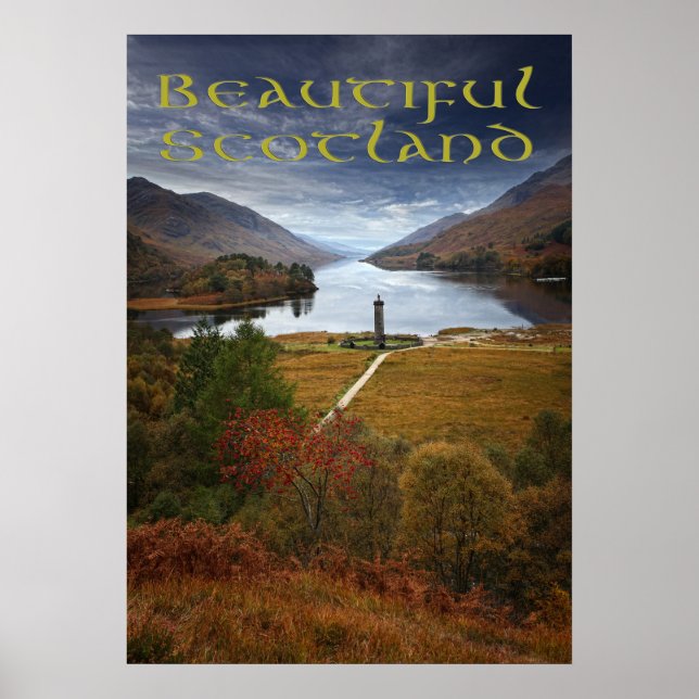 Beautiful Scotland, Glenfinnan Monument Poster (Front)