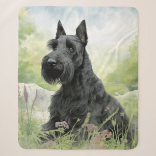 Beautiful Scottie Sherpa Blanket