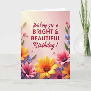 Beautiful Script Birthday Card