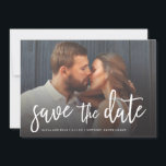 Beautiful Script Full-bleed Photo Save The Date<br><div class="desc">This full-bleed 1-photo save the date card features a beautiful free-spirited hand-painted script.</div>
