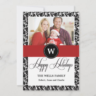 Beautiful Script Photo Holiday Card