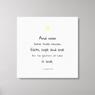 Beautiful Scripture Bible Quote 1 Corinthians Canvas Print