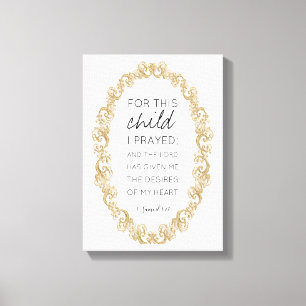 Beautiful Scripture Bible Verse Inspired Quote Canvas Print