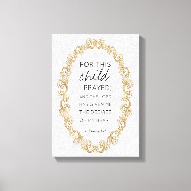 Beautiful Scripture Bible Verse Inspired Quote Canvas Print (Front)