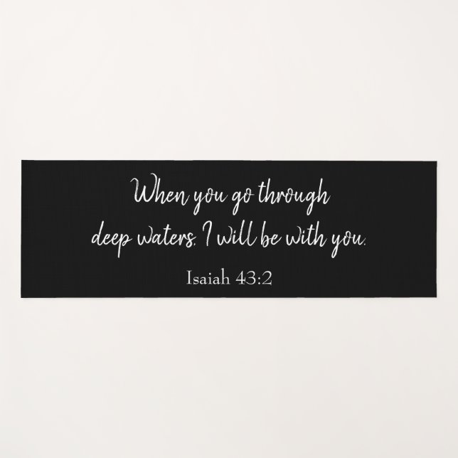 Beautiful Scripture I will be with you Yoga Mat (Front (Horizontal))