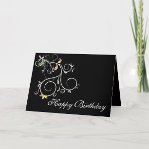 Beautiful Scrollwork Vines D2 Customisable Card