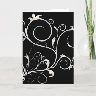 Beautiful Scrollwork Vines D3 Blank Greeting Card