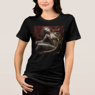 Beautiful Sea Lady Mermaid by Juan Cabana T-Shirt Tri-Blend Shirt
