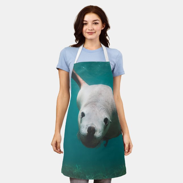 Beautiful Sea Lion Apron (Worn)
