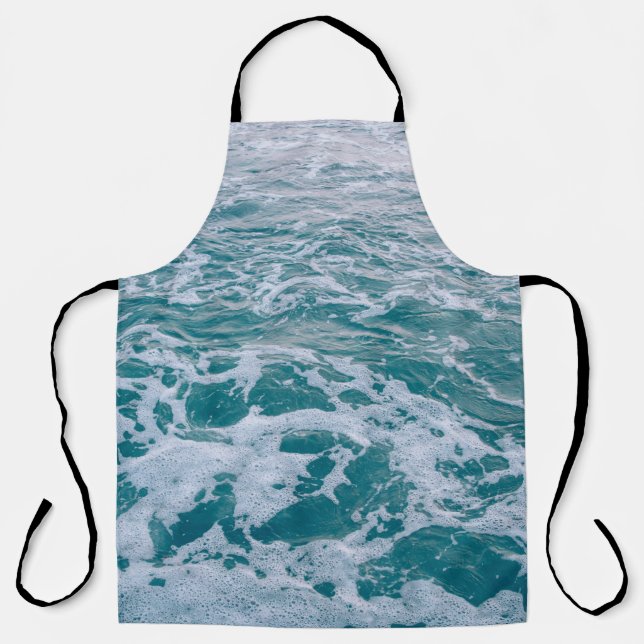 Beautiful sea marble waves texturehipster,backgrou apron (Front)