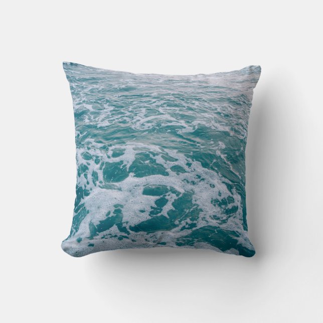 Beautiful sea marble waves texturehipster,backgrou cushion (Front)