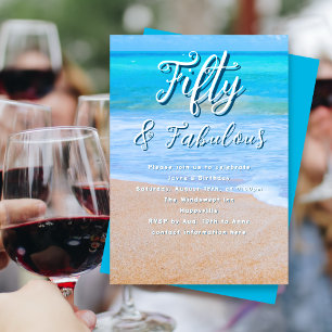 Beautiful Sea Milestone Birthday Party Invitation