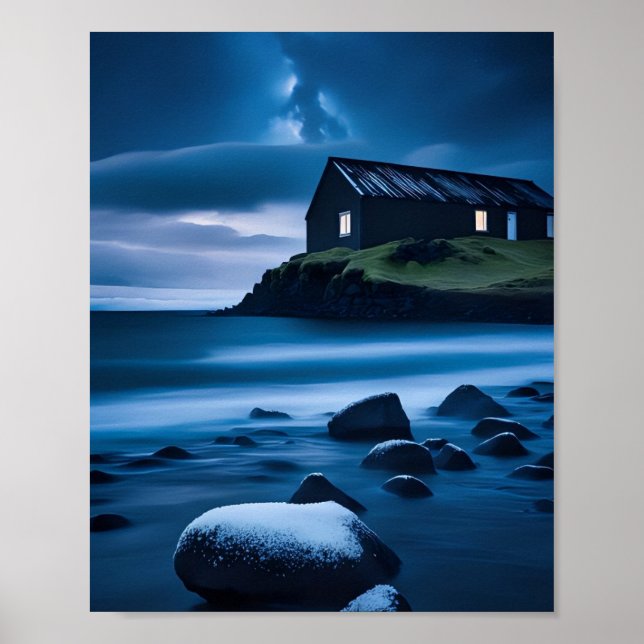 Beautiful sea scenery or drawing poster (Front)