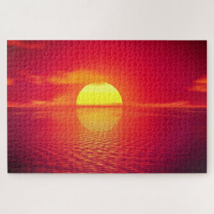 Beautiful Sea Sunset - Romantic Jigsaw Puzzle