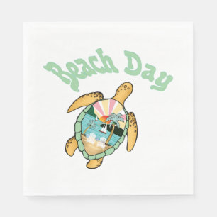 Beautiful Sea Turtle In The Water Napkin